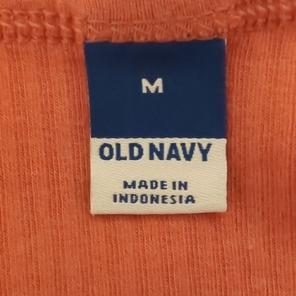 Old Navy Orange Ribbed Short Sleeve Shirt - Picture 4 of 4